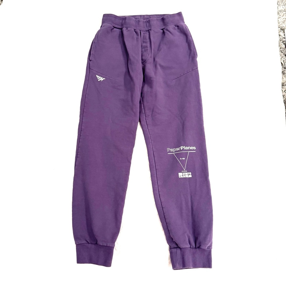 Paper plane Mens Jogger Sweatpants Small Stretch